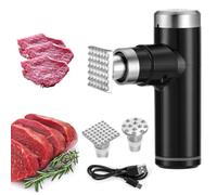GYKOZY Electric Meat Tenderizer Tool, Handheld Meat Tenderizer Machine with 2 Stainless Steel Detachable Hammer Heads, 6 Adjustable Levels, Kitchen Gadget (Black)
