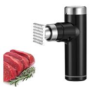 GYKOZY Electric Meat Tenderizer Tool, Handheld Tenderizing Machine with Stainless Steel Heads, 25W, 6 Adjustable Levels for Beef, Chicken, Pork, USB Charging, 49 Needles (Black)