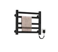 GYKOZY Electric Towel Warmers with High-definition Touch Panel, Wall Mounted Bathroom Heated Towel Rack, Hot Plug-in Bath Towel Heater (Black)
