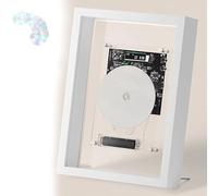 GYKOZY Home Music Frame Art CD Player, Wall Mountable CD Player Frame Decorative, LED Digital Display, Dual Play Mode, W/Remote Control, for Corridor/Office/Wall Decor