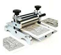GYKOZY Manual Slab Roller Etching Press, Desktop Engraving Machine 31x17cm, Printmaking Tool, Thickened Steel Plate, Even Pressure Precise Adjustment