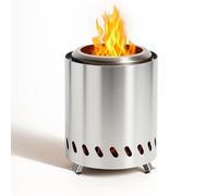 GYKOZY Portable Stainless Steel Wood Burning Stove Bonfire, Easy To Carry, Smokeless Firepit For Outside Outdoor Patio Camping Backyard(Size:5.9 * 7.87in,Color:red) (Black)