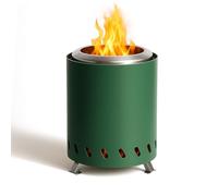 GYKOZY Portable Stainless Steel Wood Burning Stove Bonfire, Easy To Carry, Smokeless Firepit For Outside Outdoor Patio Camping Backyard(Size:5.9 * 7.87in,Color:red) (Green)