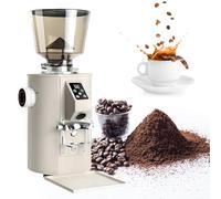 GYKOZY Professional Coffee Grinder with 64mm Flat Burr 1Lb/453g Bean Hopper, 9 Infinite Grinding Settings Electric Coffee Grinder, with Touching Screen Beige (Beige)