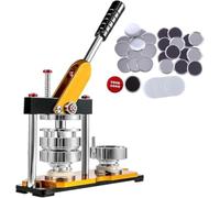 GYKOZY Round Fridge Magnet Maker Badge Maker Machine Button Maker, DIY Refrigerator Magnets Making Kit with 100pcs Accessories & Circle Cutters, Custom Metal Badge Press Kit (25mm)