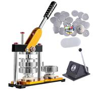 GYKOZY Round Fridge Magnet Maker Badge Maker Machine Button Maker, DIY Refrigerator Magnets Making Kit with 100pcs Accessories & Circle Cutters, Custom Metal Badge Press Kit (25mm)