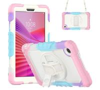 Gylint Case for Lenovo Tab One 8.7 Inch/Lenovo Tab K9 2025 Case Model TB-305ZU / TB 305FU -with Screen Protector, Hand Strap, Shoulder Strap, 360° Rotating Stand Camo Pink