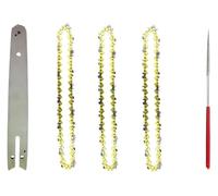 GYLXL 8 Inch Chainsaw Guide Bar and Chain Set 45 Drive Link Electric 1/4''P for Brushless Wood Cutter Spare,0224