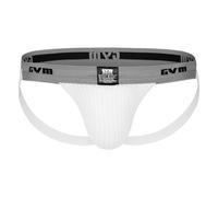 GYM 1" Waistband Swim/Run Jockstrap (Small, White)