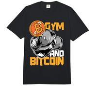 Gym and Bitcoin - BTC Crypto Blockchain Trading & Workout Comfort Colors Adult Heavyweight T-Shirt