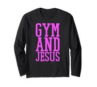 Gym and Jesus Christian Trainer Grace God Athlete Lifting Long Sleeve T-Shirt
