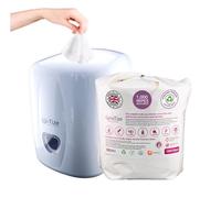 Gym Antibacterial Wipes Dispenser, Plus Our Alcohol Free, Antiviral Wipes, Advanced Barrier Technology, Made in the UK (1x Dispenser, Plus 1000 Wipe Refill Roll). (White)