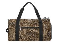 Gym Bag A Few Animal Duffel Bag for Men Women Overnight Bag with Shoe Compartment Workout Bags, Hay Texture Photo, One Size, Art Deco