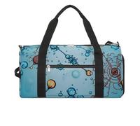 Gym Bag Abstraction Biology Chemistry Printed Duffle Bag Yoga Bag Small Printed Gym Bag for Gym Travel Swimming