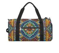 Gym Bag African Style Textile Pattern Printed Duffle Bag Yoga Bag Small Printed Gym Bag for Gym Travel Swimming