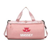 Gym Bag Agricultural Machinery Enthusiast MF, High Capacity Luggage Bag with Quick Access, Great for Workout, Travel and Leisure, Trips(Pink)