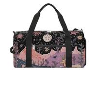 Gym Bag Animals And Woodland Duffel Bag for Men Women Overnight Bag with Shoe Compartment Workout Bags, Animals On The Field, One Size, Art Deco