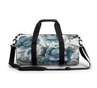Gym Bag Cartoon Eyes Pattern Duffel Bag for Men Women Overnight Bag with Shoe Compartment Workout Bags, Nostalgic Style Flowers, 17.7in/9in/9in, Art Deco