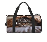 Gym Bag,Cat Under Blanket Gym Duffle Bag,sports Gym Bag,small Fitness Workout Sports Duffle Bag,gym Bag for Women And Men, style, One Size, Modern