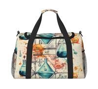 Gym Bag Chemical Printing Large Capacity Tote Carry Bag Foldable Outdoor Activities