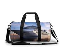 Gym Bag Colorful Dog Paw Print Duffel Bag for Men Women Overnight Bag with Shoe Compartment Workout Bags, Sea Ship, 17.7in/9in/9in, Art Deco