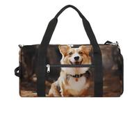 Gym Bag Corgi Dog Printed Duffle Bag Yoga Bag Small Printed Gym Bag for Gym Travel Swimming