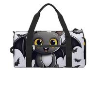 Gym Bag Cute Cartoon Sloth Duffel Bag for Men Women Overnight Bag with Shoe Compartment Workout Bags, Cute Bat, One Size, Art Deco