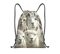 Gym Bag Cute Llama Drawstring Backpack Water Resistant String Bag Heavy Duty Sackpack For School Beach Swimming 36X42Cm