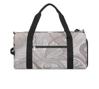 Gym Bag Dog Wearing Hat Duffel Bag for Men Women Overnight Bag with Shoe Compartment Workout Bags, Linear Texture Beige, One Size, Art Deco