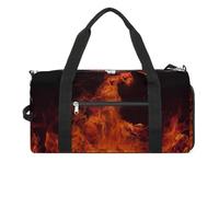 Gym Bag Dove Sun Art Duffel Bag for Men Women Overnight Bag with Shoe Compartment Workout Bags, Dancing Fire, One Size, Art Deco
