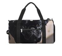 Gym Bag Duffle Bag Black Pug Dog Puppy Printed Yoga Bag Printed Backpack Duffel Bag Small Gym Bag for Travel Sports, style, One Size, Gym Bag