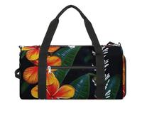 Gym Bag Duffle Bag Eye-catching Hawaiian Flowers Printed Yoga Bag Printed Backpack Duffel Bag Small Gym Bag for Travel Sports, style, One Size, Gym Bag