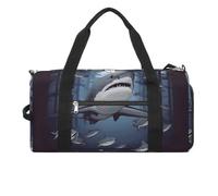 Gym Bag Duffle Bag Funny Sharks Design Printed Yoga Bag Printed Backpack Duffel Bag Small Gym Bag for Travel Sports, style, One Size, Gym Bag