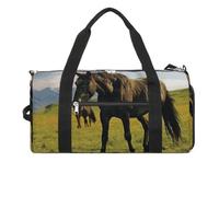 Gym Bag Duffle Bag Grazing Wild Horses Printed Yoga Bag Printed Backpack Duffel Bag Small Gym Bag for Travel Sports, style, One Size, Gym Bag