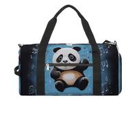 Gym Bag Duffle Bag Panda Dancing on Musical Notes Printed Yoga Bag Printed Backpack Duffel Bag Small Gym Bag for Travel Sports, style, One Size, Gym Bag