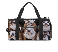 Gym Bag English Bulldogs Gym Bag for Women Men Backpack Gym Bag with Shoe Compartment Reusable Gym Bag Mini Gym Bag, English Bulldogs, One Size