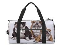 Gym Bag English Bulldogs Gym Bag for Women Men Backpack Gym Bag with Shoe Compartment Reusable Gym Bag Mini Gym Bag, English Bulldogs, One Size