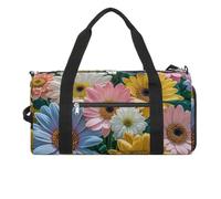 Gym Bag Flowers As Background Printed Duffle Bag Yoga Bag Small Printed Gym Bag for Gym Travel Swimming