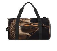 Gym Bag for Men Travel Duffle Bag Animal Hedgehog Music Violin Tote Bag Weekender Duffel Bag Weekender Bag for Sports, style, One Size