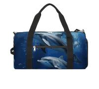 Gym Bag for Men Travel Duffle Bag Cute Dolphins Tote Bag Weekender Duffel Bag Weekender Bag for Sports, style, One Size