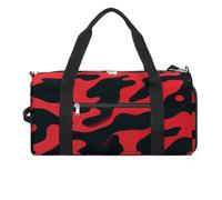 Gym Bag for Men Travel Duffle Bag Red And Black Camouflage Tote Bag Weekender Duffel Bag Weekender Bag for Sports, style, One Size