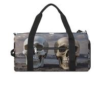 Gym Bag for Men Travel Duffle Bag Two Different Skulls Tote Bag Weekender Duffel Bag Weekender Bag for Sports, style, One Size