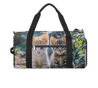 Gym Bag for Men Travel Duffle Bag Two Little Cats Tote Bag Weekender Duffel Bag Weekender Bag for Sports, style, One Size