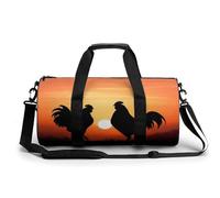 Gym Bag for Men Women Chicago Skyline Duffel Bag Overnight Bag with Compartment Gym Sackpac, Animal Chickens, 17.7in/9in/9in