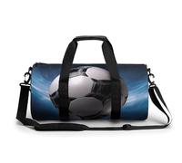 Gym Bag for Men Women Cute Cockatiel Duffel Bag Overnight Bag with Compartment Gym Sackpac, Soccer Ball, 17.7in/9in/9in