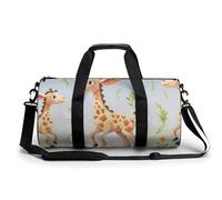 Gym Bag for Men & Women Cute Giraffe Printed with Shoe & Wet Compartment - Duffle Bag for Travel, Sports, Fitness & Workout
