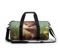 Gym Bag for Men & Women Cute Otter_77854766 Printed with Shoe & Wet Compartment - Duffle Bag for Travel, Sports, Fitness & Workout
