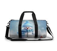 Gym Bag for Men & Women Cute Snowman Printed with Shoe & Wet Compartment - Duffle Bag for Travel, Sports, Fitness & Workout