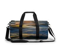 Gym Bag for Men & Women Dawn Ocean Waves Printed with Shoe & Wet Compartment - Duffle Bag for Travel, Sports, Fitness & Workout