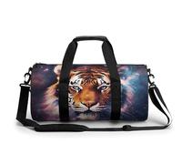 Gym Bag for Men Women,Galaxy Tiger Printed Workout Bags,Small Travel Duffle Bags for Traveling Overnight Weekender Bag Personal Item Travel Bag Large Sport Bag, Galaxy Tiger, 17.7in/9in/9in